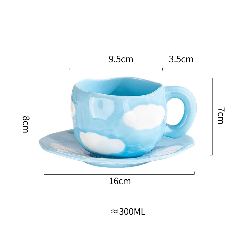 tasse céramique nuage bleu