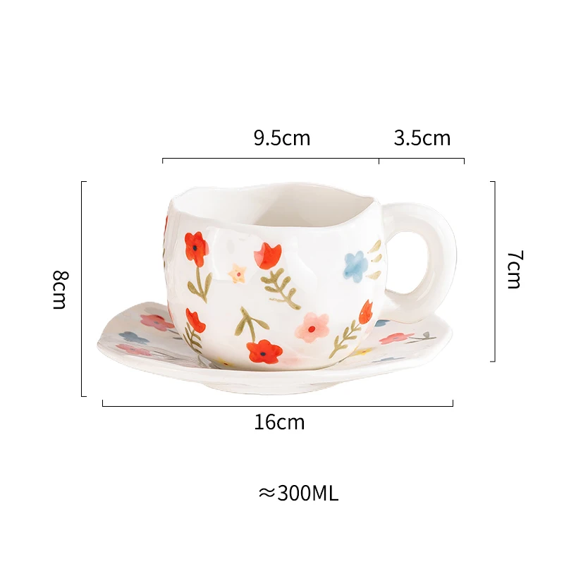 tasse à fleurs céramique colorée