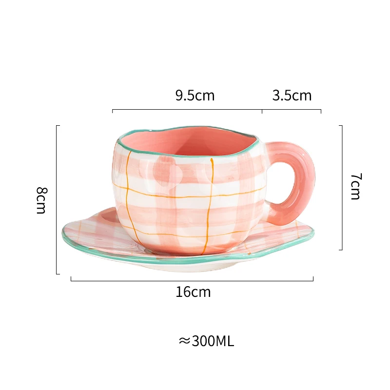 tasse florale céramique rose