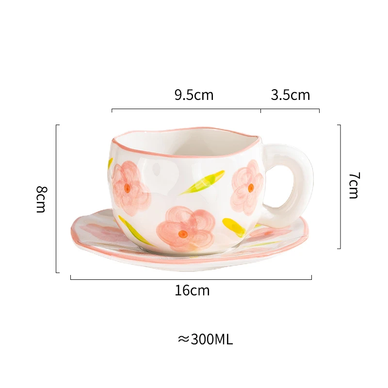 tasse céramique fleurie blanche