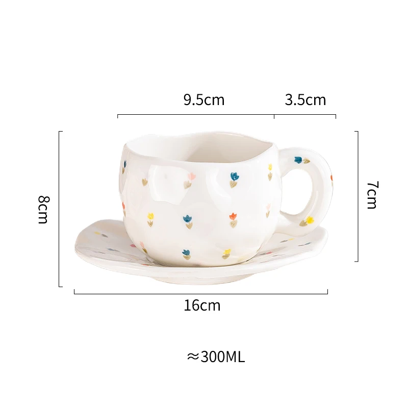 tasse en céramique à motif floral